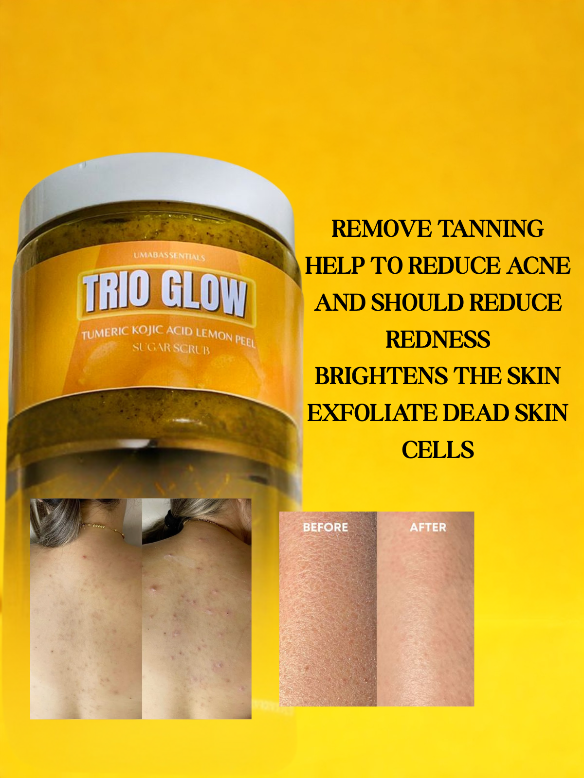 TRIO GLOW brightening sugar scrub